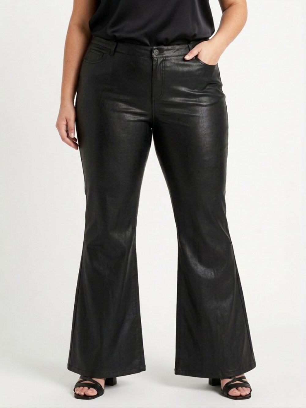 ARULA Faux Leather Flare Pants. Plus Size 20